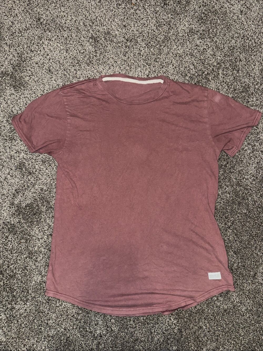 Hollister Men's Longline Fit Black Solid Logo Crew Neck Short Sleeve T-Shirt L
